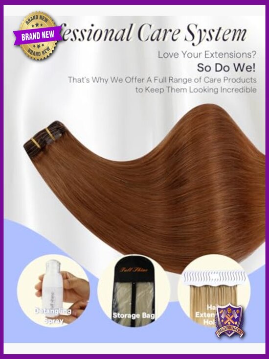 20 Inch 180g Clip In Hair Extensions 7 Pcs Seamless Straight Thick Human Hair main image 4